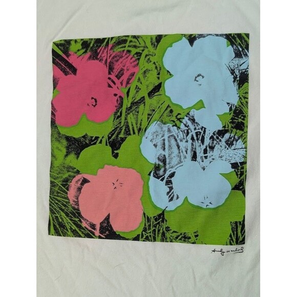 Uniqlo UT Archive Andy Warhol Flowers Tee White Sz S “The World Fascinates Me” - Picture 5 of 7